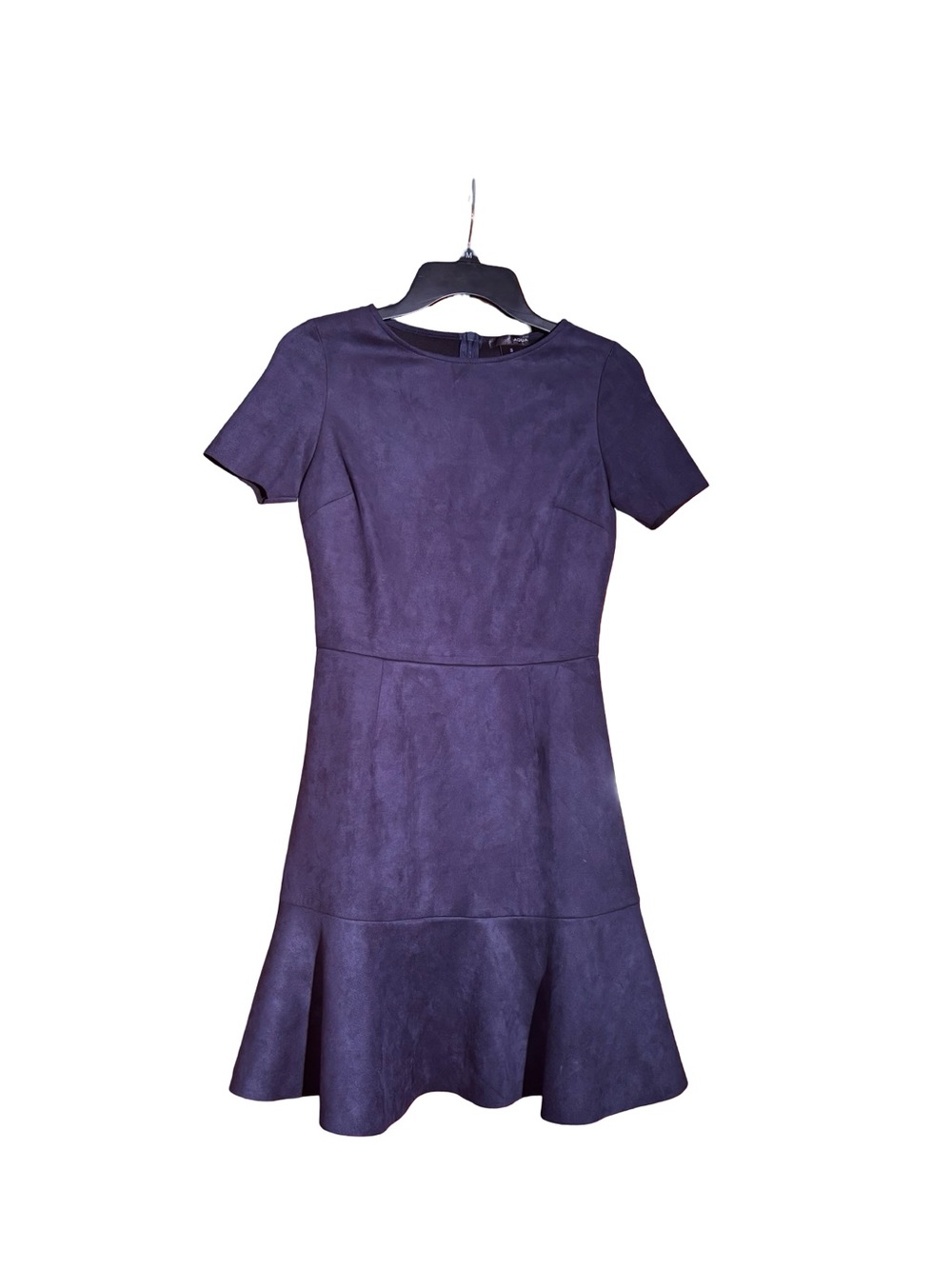 Aqua Faux Suede Casual Navy Dress Small